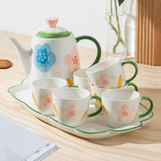 高颜值陶瓷水杯水具茶具茶壶，套装家用客厅喝水杯子，泡茶具礼盒待客