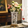 花瓶陶瓷欧式摆件家居饰品客厅花瓶复古新房装饰大号水培花器