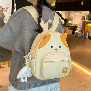 日系可爱卡通小猫双肩包女孩(包女孩，)儿童小学生书包小清新旅游出游小背包