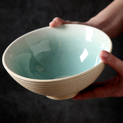 千碗家日式大号拉面碗，陶瓷汤碗家用泡面碗，斗笠碗复古窑变面碗商用