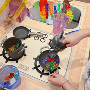 儿童网红玩具宜家桌改造ins爆火9件套配件diy拼装3-6岁忙碌板系列