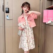 女童韩版公主裙大童套装夏装洋气2024裙子中童夏季吊带连衣裙