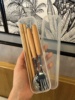 ins餐具木筷子勺子三件套装学生成人上班族户外便携式餐具收纳盒