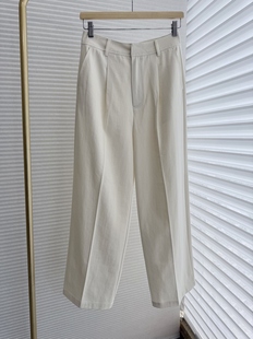 24011松弛 自然朴实 原色米白色牛仔裤P02