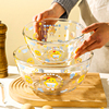 玻璃碗耐高温高硼硅玻璃和面盆，家用可爱卡通耐热沙拉，碗水果碗大碗