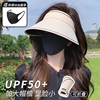 黑胶大帽檐防晒帽，upf50夏季女防紫外线遮阳遮脸可折叠太阳帽面罩