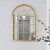 玄关装饰挂镜框欧式复古铁艺假窗镜壁饰，圆弧假窗户挂饰壁景客厅