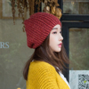 毛线帽子女冬天韩版贝雷帽针织，帽子手工可爱优雅保暖编织帽