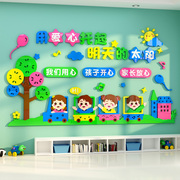 幼儿园墙面装饰环创主题墙成品午，托管班走廊，文化教室3d立体墙贴画