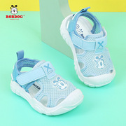 巴布豆凉鞋夏季学步鞋男宝宝，1-4岁婴幼儿软底防滑小童女机能鞋子