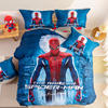 床上四件套纯棉全棉被罩男孩蜘蛛侠卡通被套单人床三件套蓝色男孩