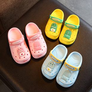 儿童凉拖鞋男童女童1-3岁2男婴幼儿防滑软底宝宝洞洞鞋夏季沙滩鞋