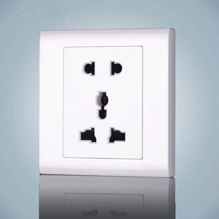 施耐德多功能五孔插座二三插通用万能5眼三孔墙壁电源面板86型