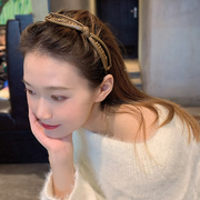 韩国东大门同款蝴蝶结发箍皮高级感头箍少女气质发卡高端纯色发饰