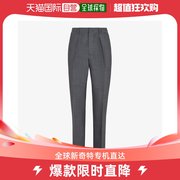 香港直邮潮奢fendi男士，长裤灰色羊毛长裤