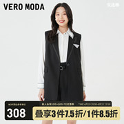 Vero Moda马甲2023春夏西装翻领无袖通勤简约气质女