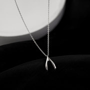s925银许愿骨项链，简约时尚锁骨，链个性气质清新颈链