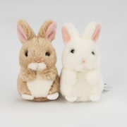 新年礼物小白兔公仔兔兔玩具，手工车内毛绒挂件，小白兔情侣兔子挂件