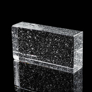 精磨气泡玻璃砖透明方形隔断墙酒吧台彩色水晶砖实心透光景墙屏风