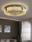 艺术设计不锈钢水晶灯，客厅吸顶灯轻奢现代客厅，卧室全光谱吸顶灯