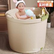 感温儿童洗澡桶浴桶大号宝宝泡澡桶家用小孩婴儿游泳桶可坐浴盆