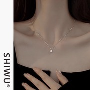 925纯银珍珠女款轻奢小众，设计感颈链，百搭气质锁骨链2023