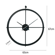 轻奢北欧创意铁艺静音钟表挂钟 时尚客厅玄关家用样板间艺术挂i.