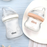 多米小熊玻璃新生婴儿奶瓶，防胀气断奶神器，宽口径0-3个月初生宝宝
