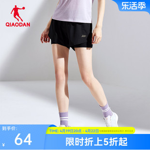 中国乔丹运动短裤女2024夏季速干防走光女士裤子跑步裤健身