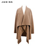 商场同款jnina大翻领，羊毛针织开衫，女外套设计感秋冬