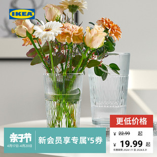 IKEA宜家SMALLSPIREA斯迈匹花瓶透明玻璃瓶阳台客厅绿植盆栽瓶