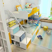 定制厂促儿童床配件上下床高低床子母，床楼梯柜，扶手阶梯柜护栏白色