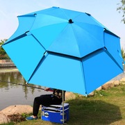 钓鱼伞户外双层黑胶折叠防雨防晒太阳伞2米2.2米2.4米万向台钓伞