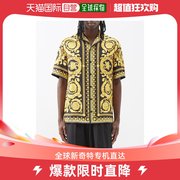 香港直邮versace男士，巴洛克艺术斜纹丝绸衬衫