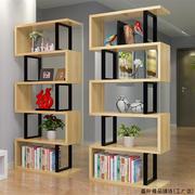 书架书柜落地f钢木置物架客厅简易书架，学生组合展示柜书橱销