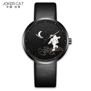 jokercat创意手表男女学生潮流个性，小众设计防水石英ins风夜光新