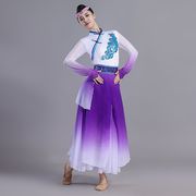 蒙古舞蹈演出服蒙古舞女练习裙艺考大摆裙民族，风蒙古舞蹈服饰