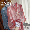 韩国单~垂感磨砂天丝牛仔衬衫，光板宽松显瘦遮肉防晒上衣衬衣粉色