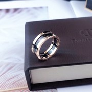 戒指男大宽版欧美黑色潮时尚，个性陶瓷钛钢食指环，单身男士复古戒指