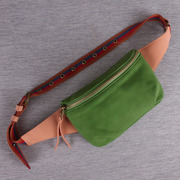 外贸出口原厂原单oem订单小众品牌女士腰包胸包小包包手机包绿色