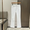 这条白裤子(白裤子)太好看!显大长腿土耳其面料高腰显瘦微喇九分牛仔裤