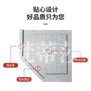 淋浴房大理石防滑底座地板石卫生间干湿分离钻石型浴室防滑板地垫