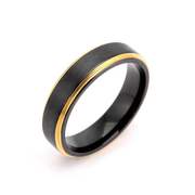 钛钢拉丝面黑色个性指环不锈钢男士戒指金属欧美时尚男戒潮人戒子