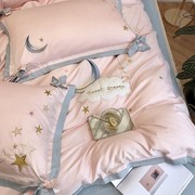 公主风四件套用具套件少女心网红柔顺床单罩个垫舒服风床上床盖
