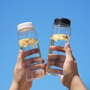 透明塑料杯子耐高温带盖简约小清新ins创意家用便携学生太空水杯