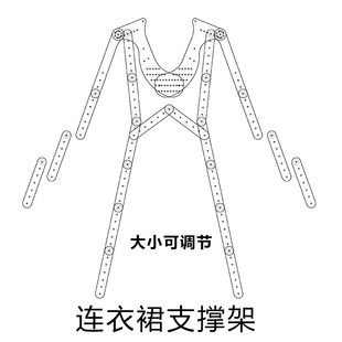 白底图衣架亚克力隐形透明衣架服装拍摄道具连衣裙挂拍女装造型架