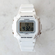 卡西欧手表casiof-108whc-7b男女白色，防水经典方块数显电子表