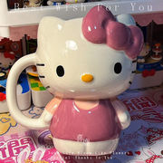 HelloKitty全身杯kt猫水杯卡通杯可爱水杯凯蒂杯阿杜陶瓷工厂水杯