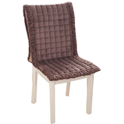 冬季加厚毛绒餐桌椅垫套装办公室椅子连体垫坐垫靠垫一体连体椅垫