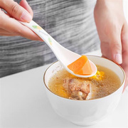 偶鸣陶瓷勺子创意可爱儿童家用吃饭小勺子叉子套装汤勺汤匙调羹